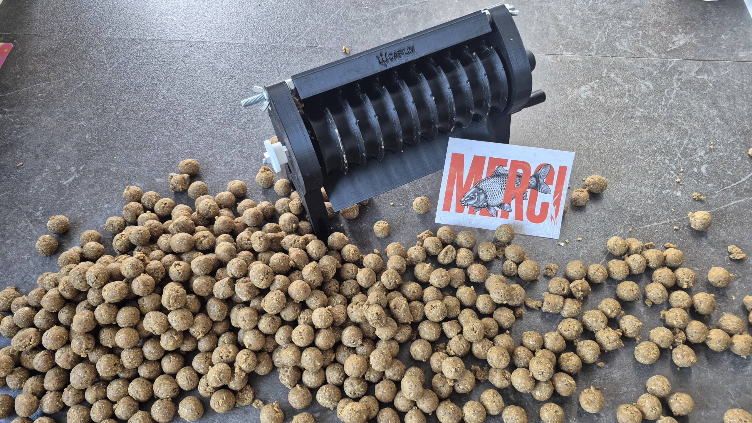 Bouillettes réalisées avec une machine Capium